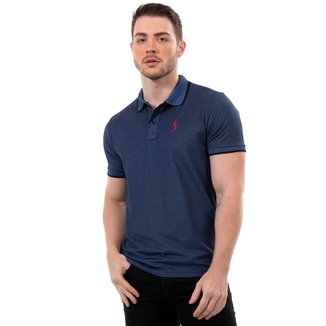 Camisa Polo John Pull Masculina Algodão Manga Curta Casual