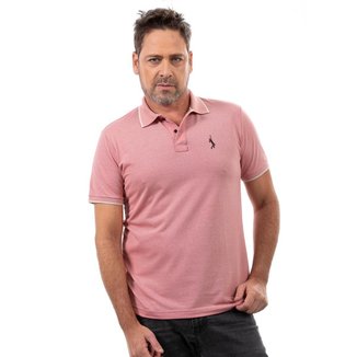 Camisa Polo John Pull Masculina Algodão Manga Curta Casual