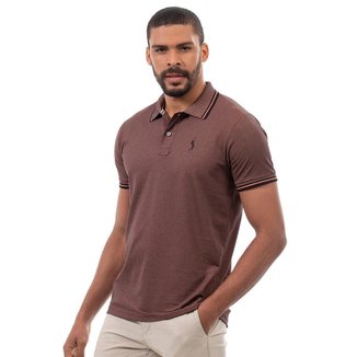 Camisa Polo John Pull Masculina Algodão Manga Curta Casual