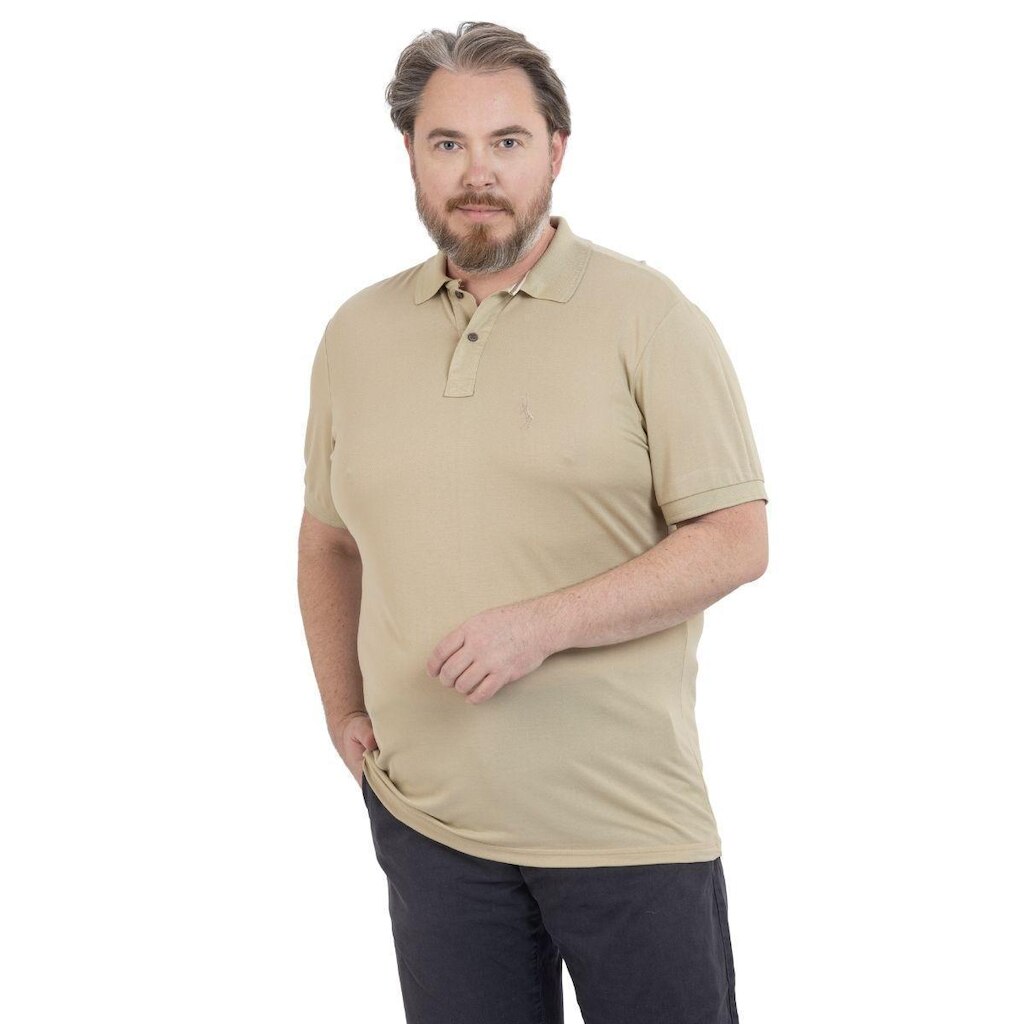 Camisa Polo John Pull Masculina Slim Casual Piquet Viscose