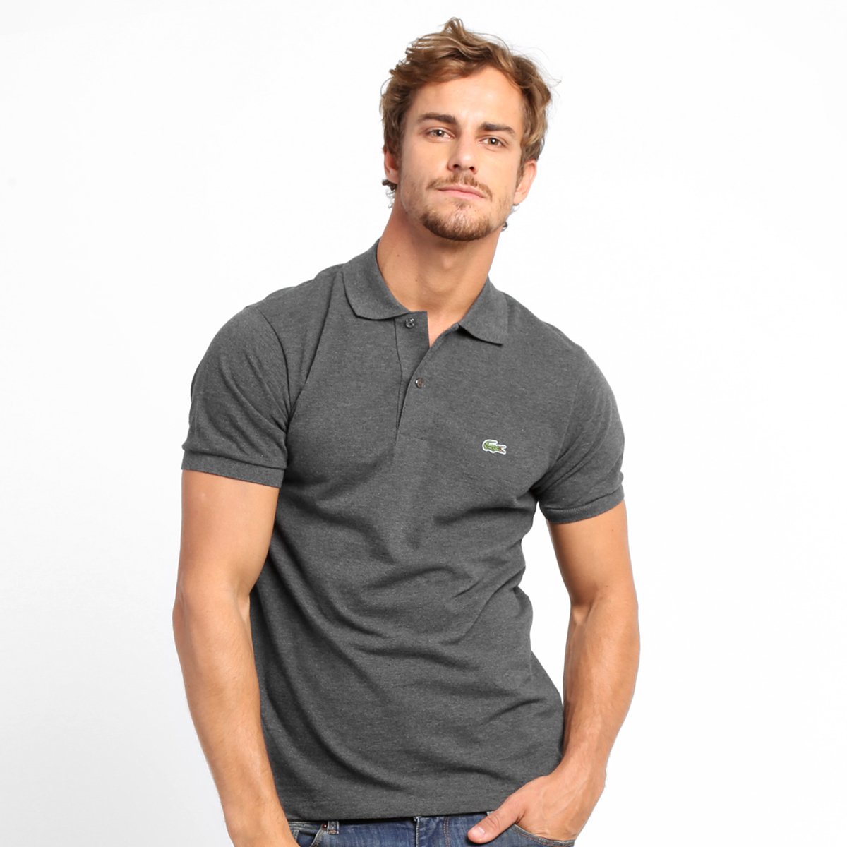 polo cor chumbo