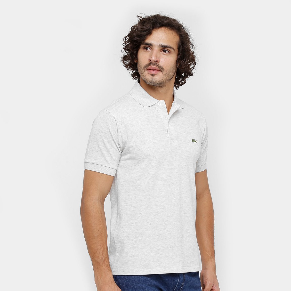 Camisa Polo Lacoste Mescla Masculina - Cinza Claro é boa?