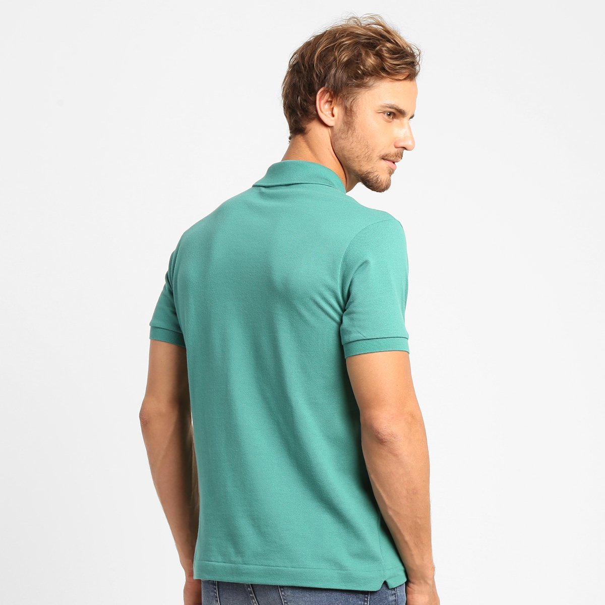 camisa polo verde agua masculina