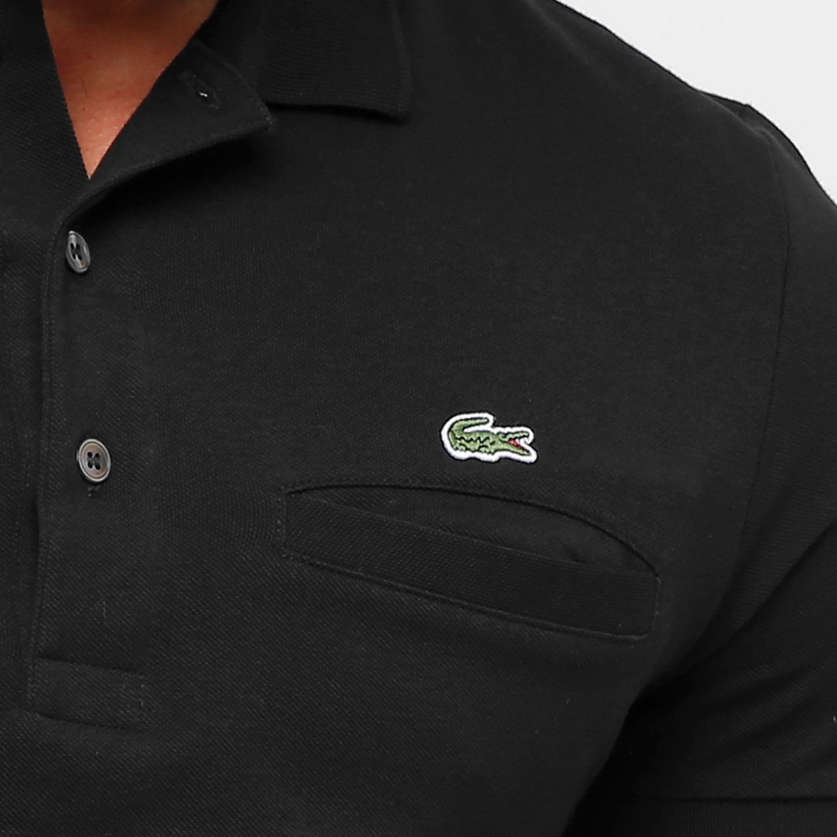camisa da lacoste com bolso