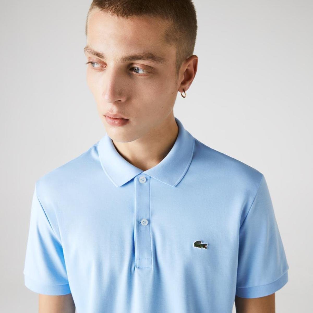 Camisa Polo Lacoste Regular Fit Em Algodão Leve Masculina - Azul Tiffany Menor preço em Camisa Polo Lacoste Regular Fit Em Algodão Leve Masculina - Azul Tiffany