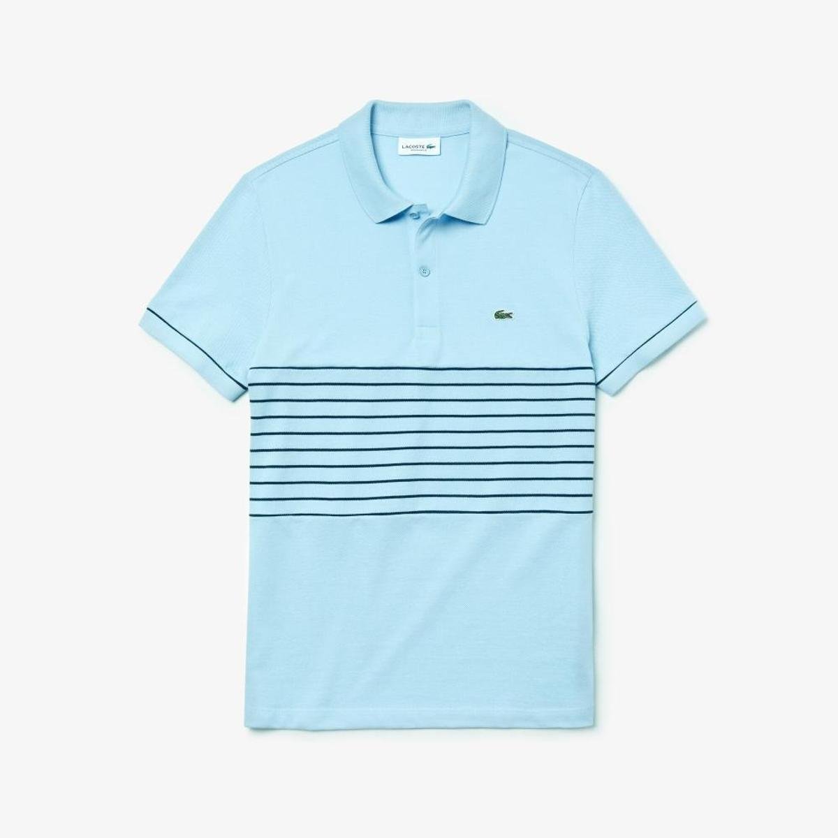 Camisa Polo Lacoste Regular Fit Masculina Azul Claro Azul Zattini Camisa Polo Lacoste Regular Fit Masculina Azul Claro Azul Zattini