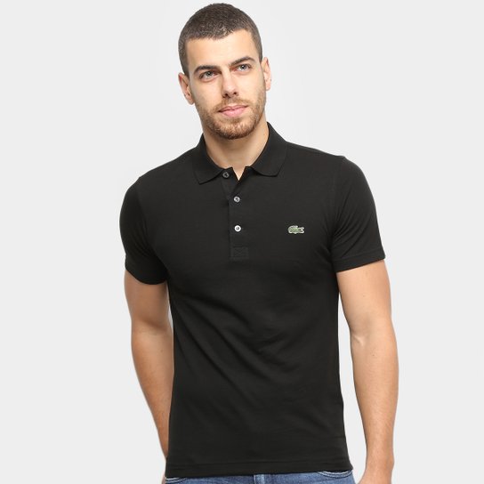 Camisa Polo Lacoste Super Light Masculina - Preto