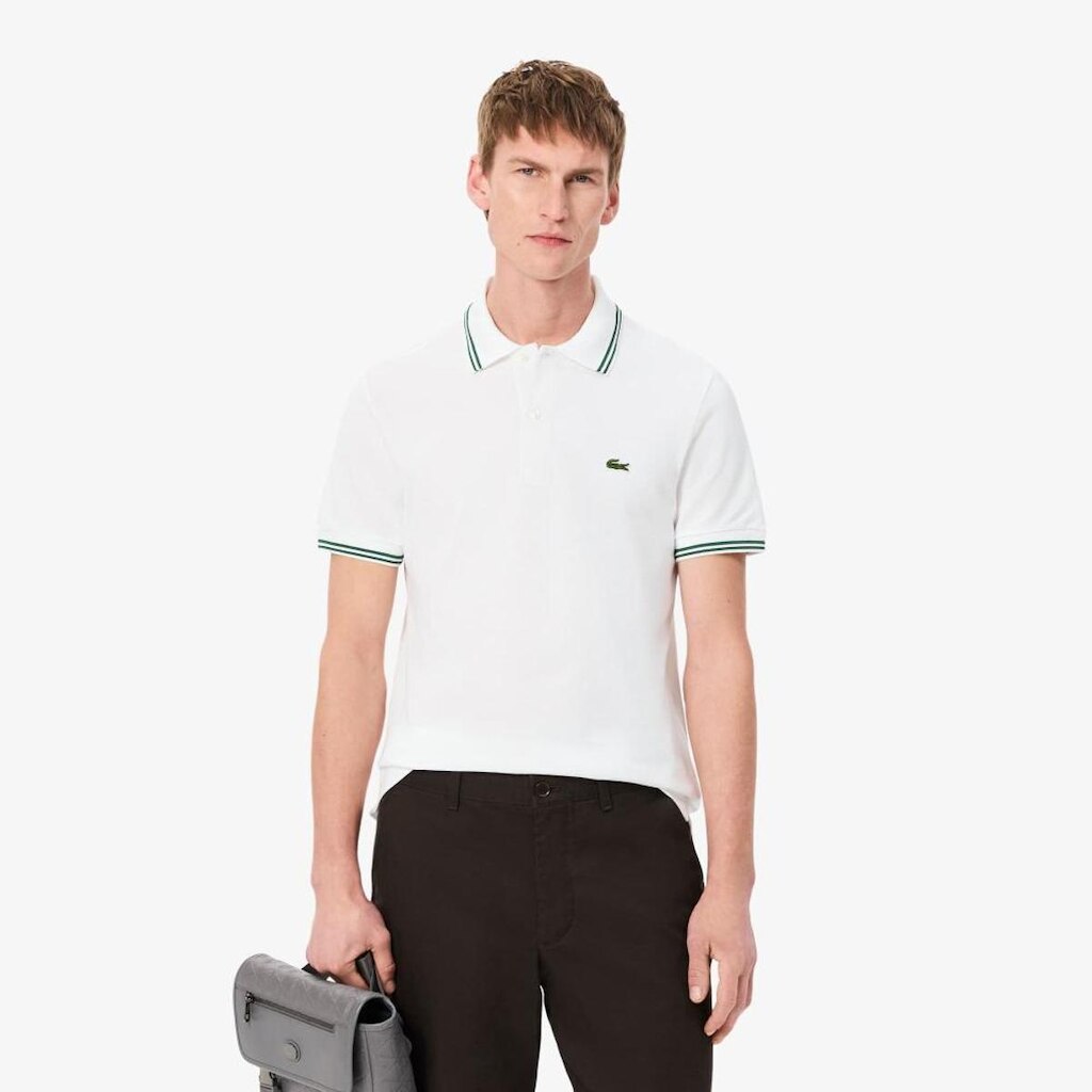 Camisa Polo Lacoste Trim Accent L.12.12 Ajuste Regular Masculina