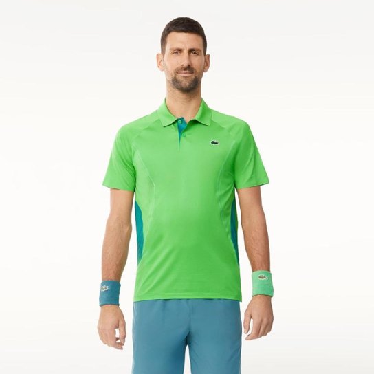 Camisa Polo Lacoste Ultra-Dry Tennis X Novak Djokovic Para Tênis
