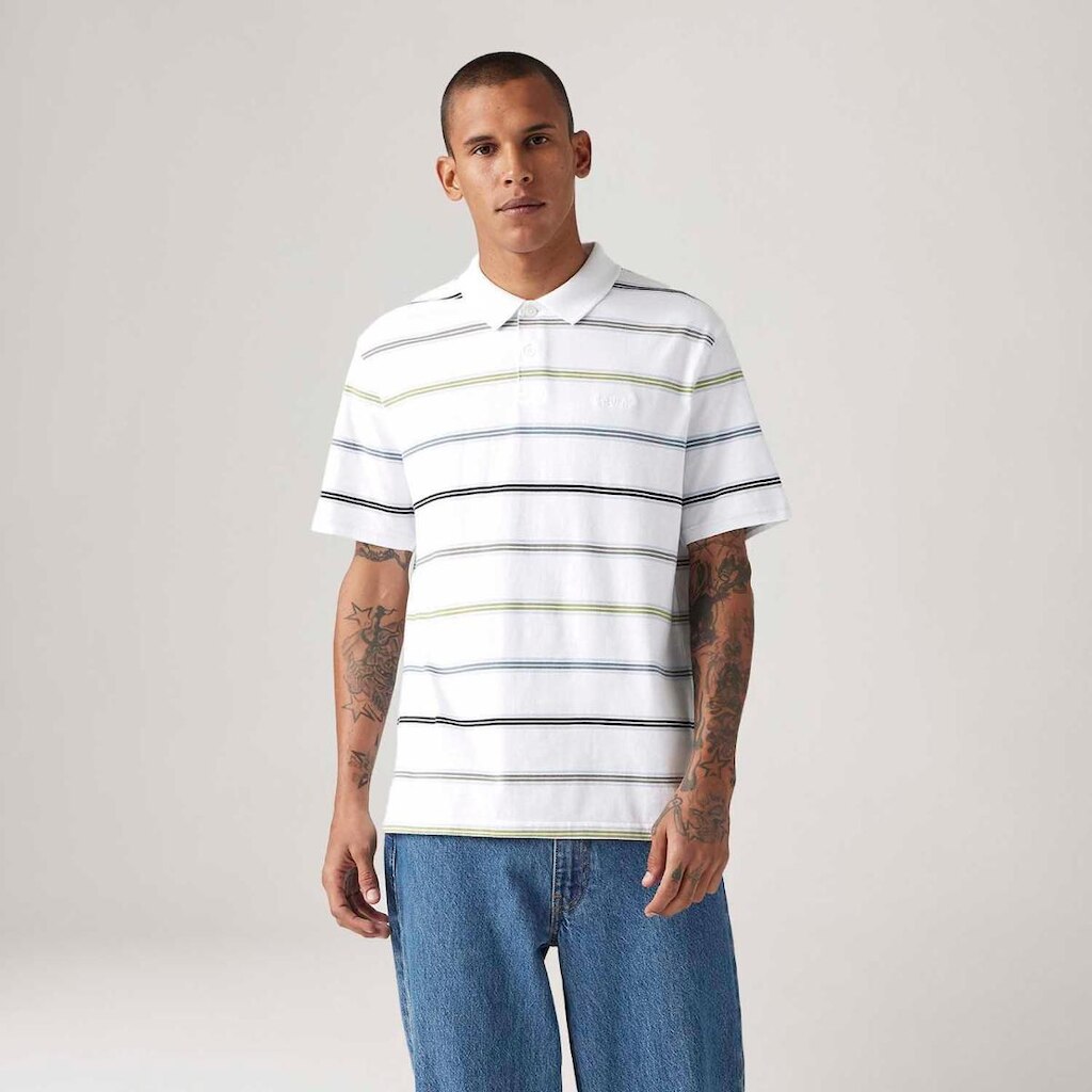 Camisa Polo Levi's Authentic Listrada Manga Curta Masculina