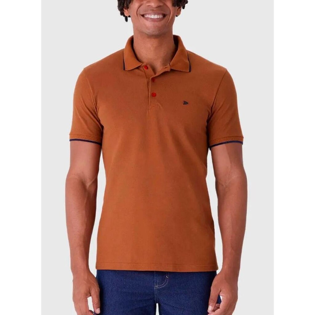 Camisa Polo Malwee 1000066066 Masculina Com Bordado Piquet Premium T. P/XGG