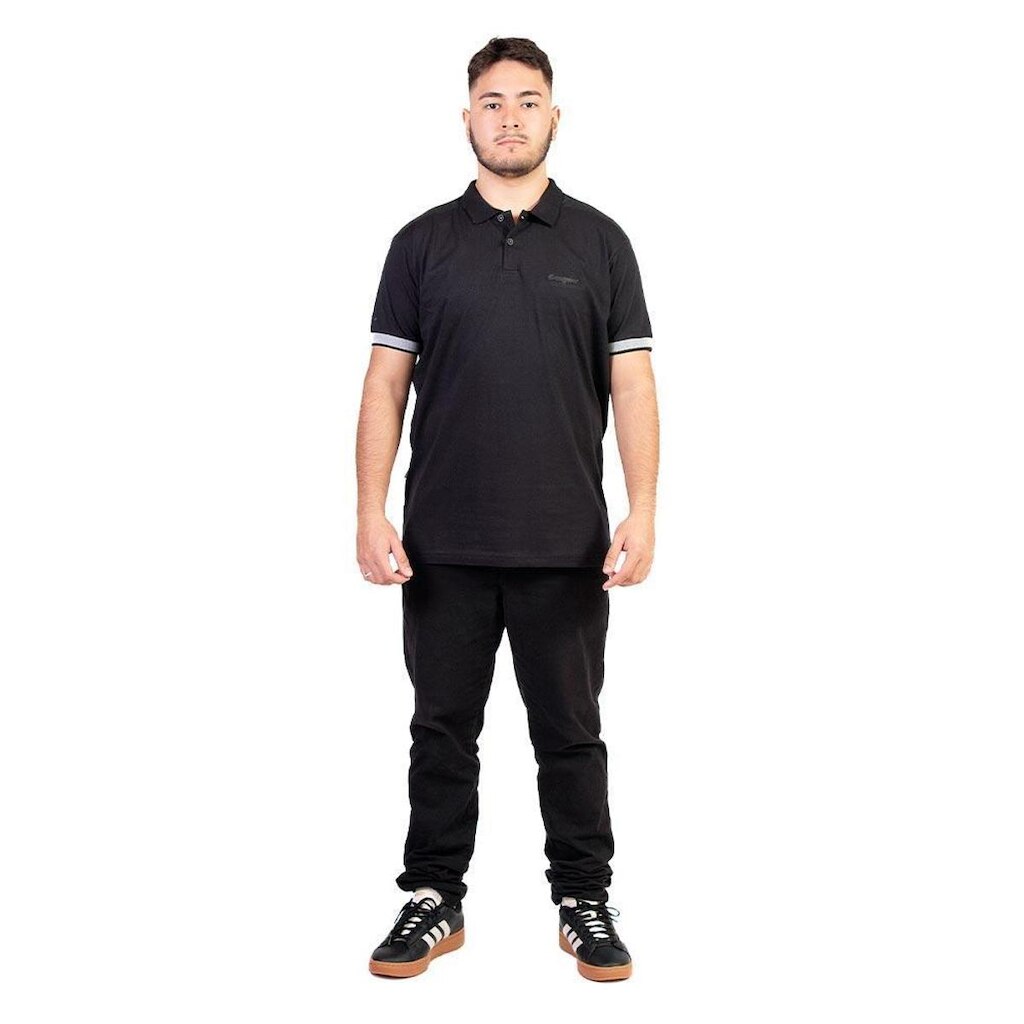 Camisa Polo Manga Curta Gangster Masculina 29.07.1018 Preta