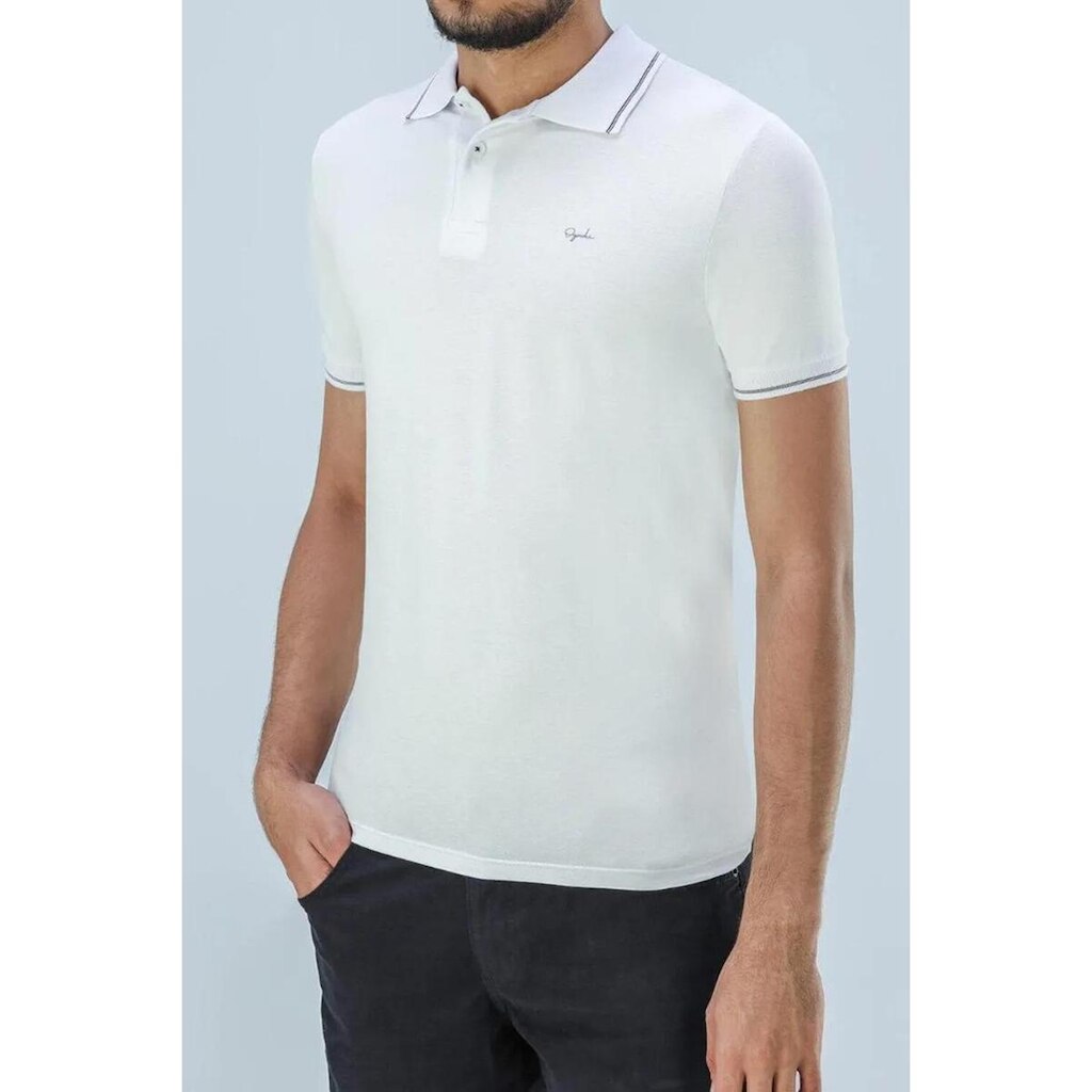 Camisa Polo Manga Curta Masculina 007494015 Slim Ogochi Branca