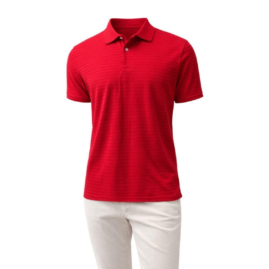 Camisa Polo Manga Curta Masculina Slim Fico 00669 Vermelha