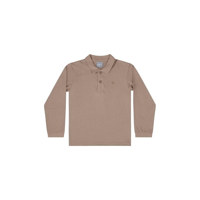 Camisa Polo Manga Longa Básica para Menino Quimby