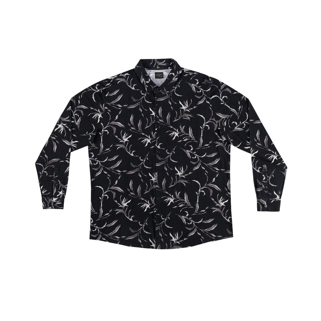 Camisa Polo Manga Longa Plus Size Diametro Preto