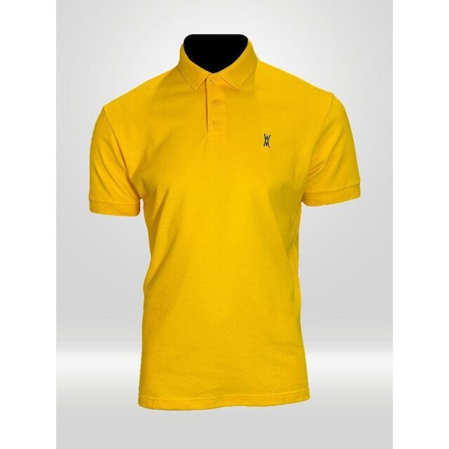 CAMISA POLO MASCULINA AMARELO OURO VICTOR VARRENS