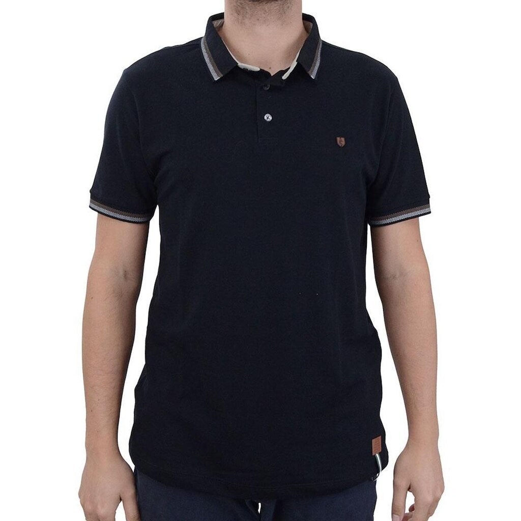 Camisa Polo Masculina Applicato Preta - APT3525