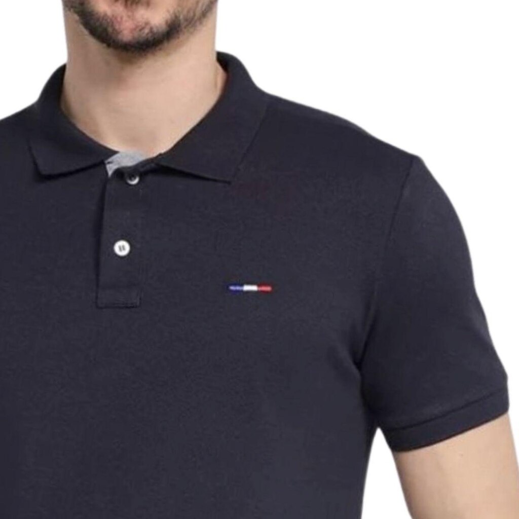 Camisa Polo Masculina Básica Industrie Piquet no Estilo Clássico Bordado França