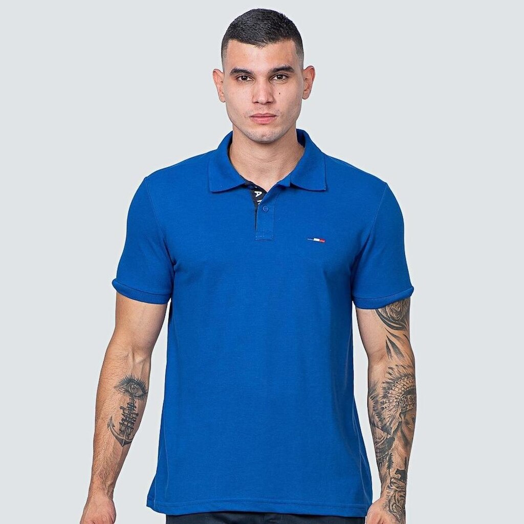 Camisa Polo Masculina Básica Industrie Piquet no Estilo Clássico Bordado França
