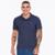 Camisa Polo Masculina Básica Industrie Piquet no Estilo Tommy Bordado França - Mescla+Marinho