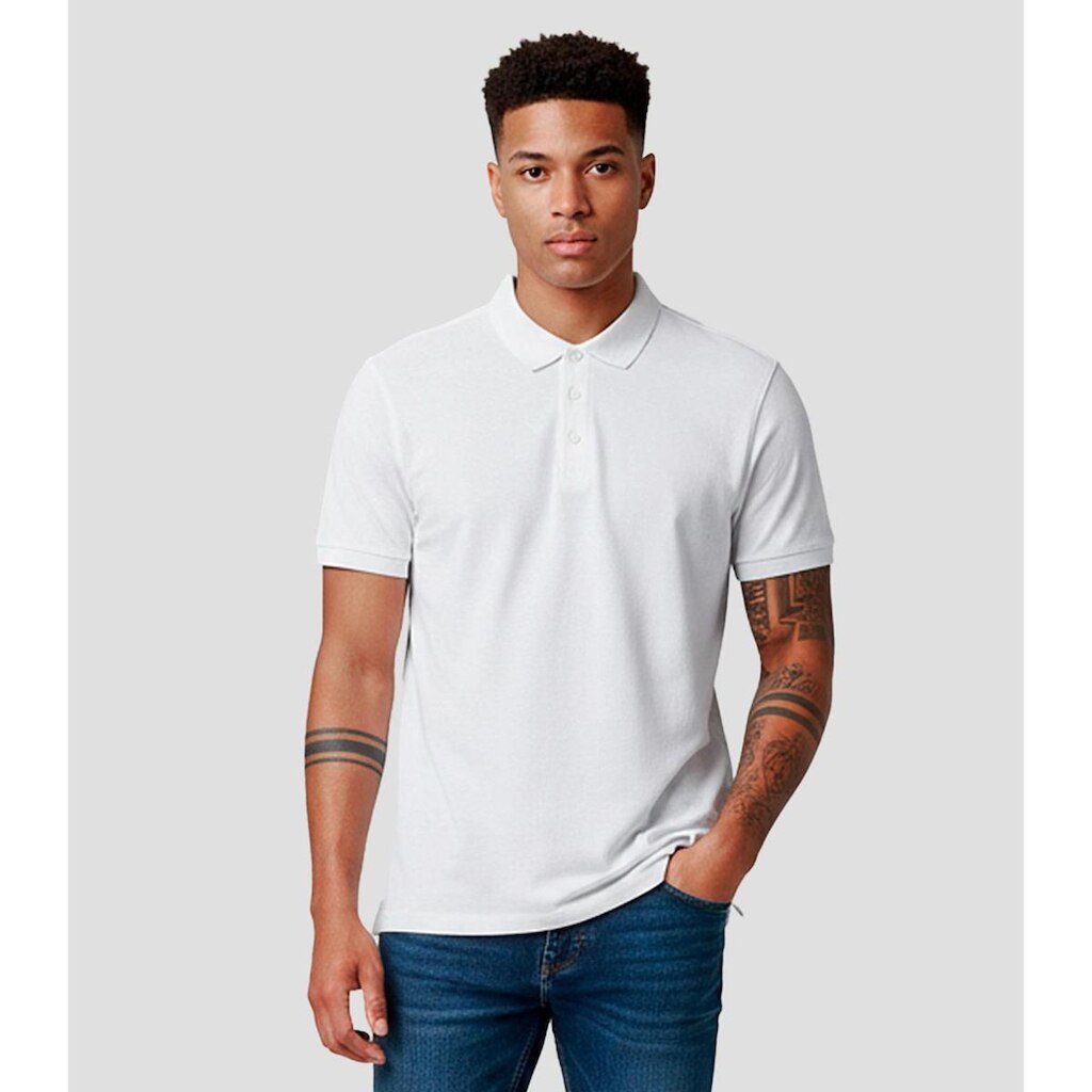 Camisa Polo Masculina Básica Select Branco