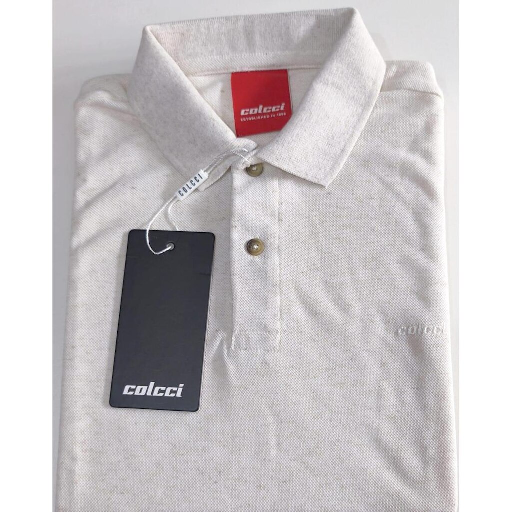 Camisa Polo Masculina Colcci OFF White Mescla