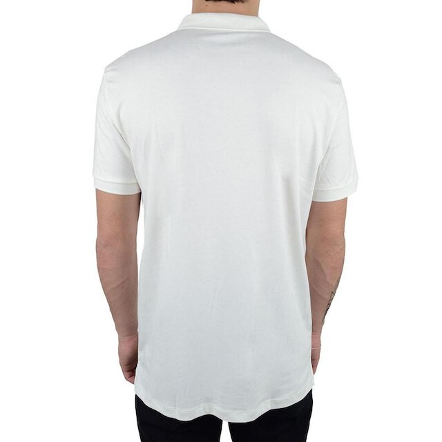 Camisa Polo Masculina Docthos Slim Algodão Pima Off White