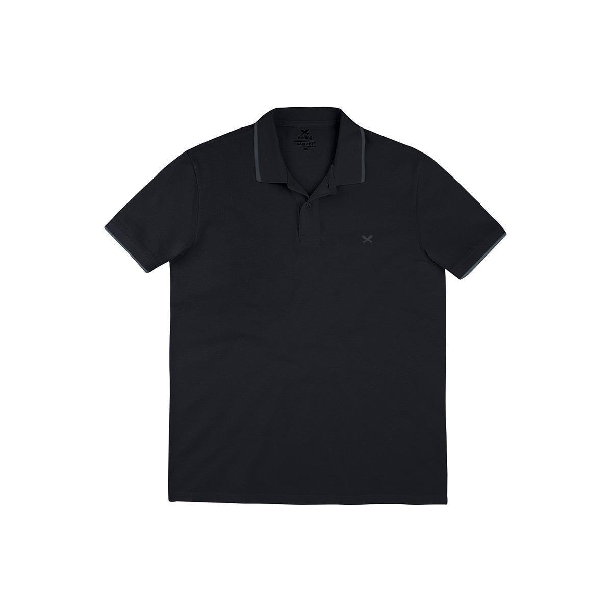 Camisa Polo Masculina Em Malha De Algodão Com Bordado - 3M4MEACEN2 - Preto Menor preço em Camisa Polo Masculina Em Malha De Algodão Com Bordado - 3M4MEACEN2 - Preto