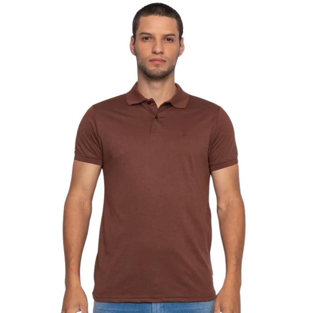 Camisa Polo Masculina Fatal Marrom Café 30170