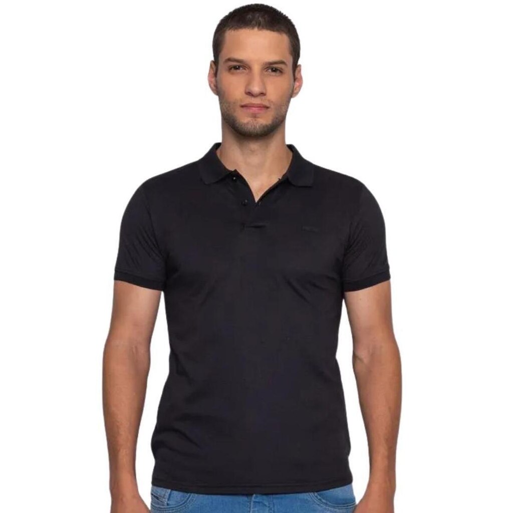 Camisa Polo Masculina Fatal Preta 30171 Preto