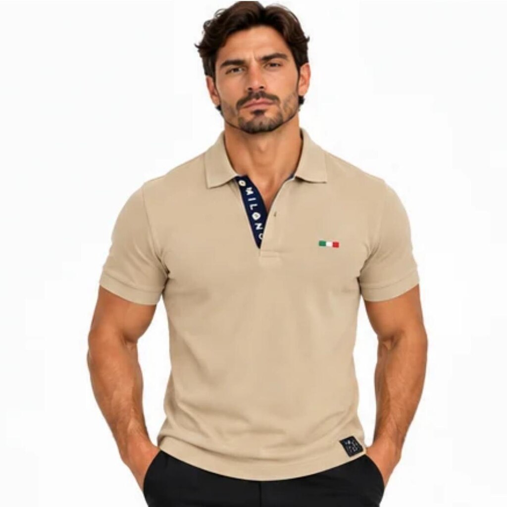 Camisa Polo Masculina FMF Bordado Itália Casual Premium