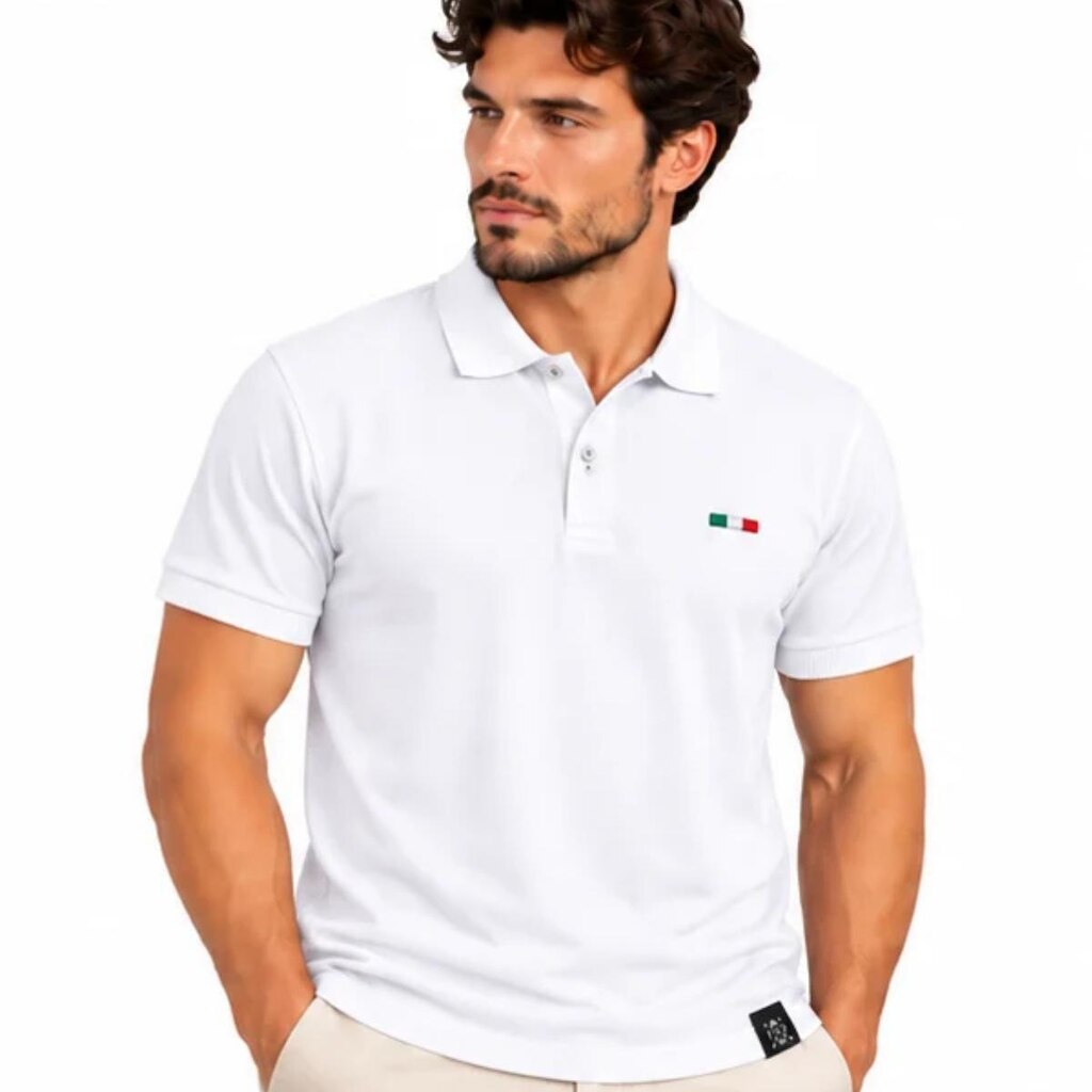 Camisa Polo Masculina FMF Bordado Itália Casual Premium