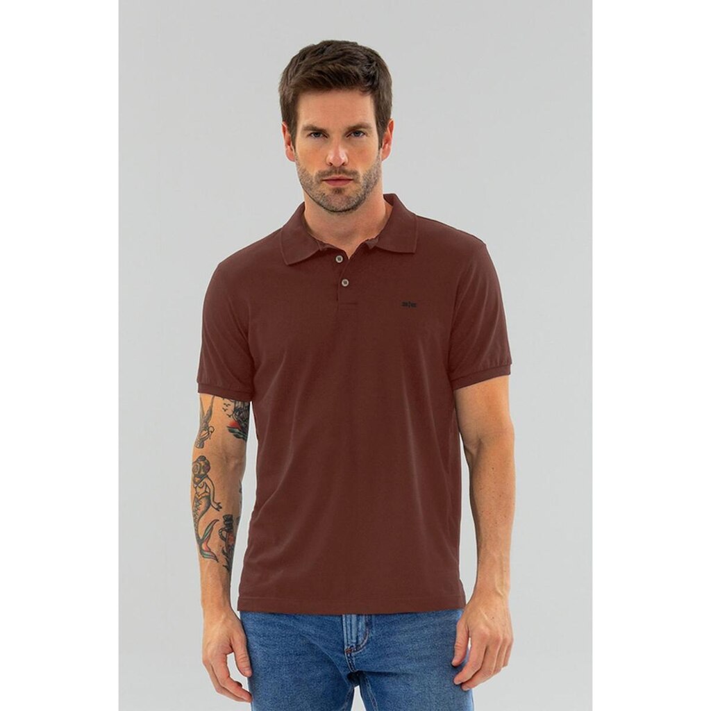 Camisa Polo Masculina Hangar 33 Algodão Pima Peruano Luxo