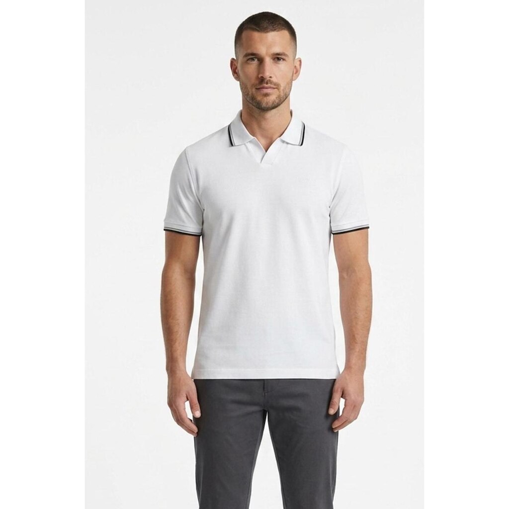Camisa Polo Masculina Hangar 33 Gola V Sem Botão Premium