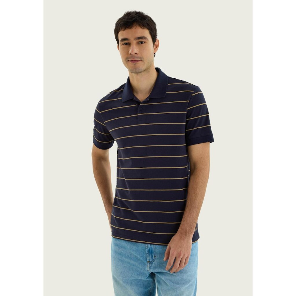 Camisa Polo Masculina Listrada Hering