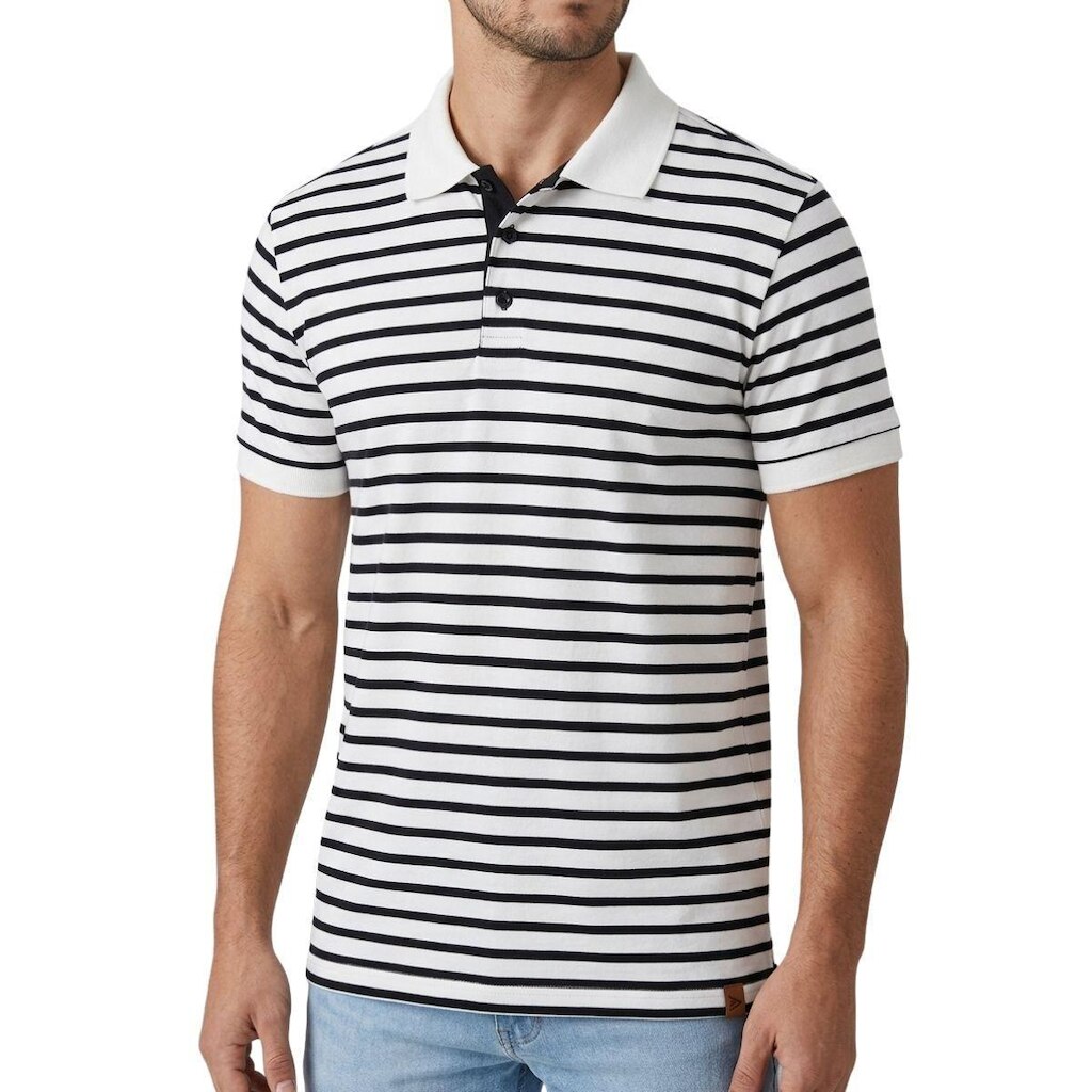 CAMISA POLO MASCULINA LISTRADA - MALWEE