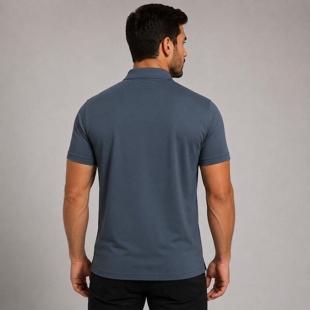 Camisa Polo Masculina Manga Curta Básica Lisa Malha Leve Respirável Casual Trabalho Uniforme Social