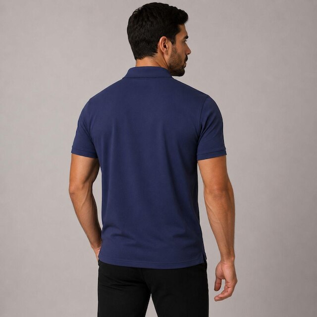Camisa Polo Masculina Manga Curta Básica Lisa Malha Leve Respirável Casual Trabalho Uniforme Social
