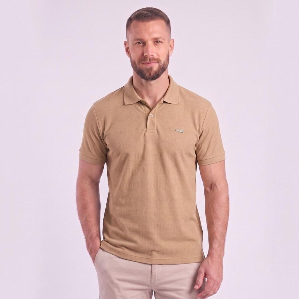 Camisa Polo Masculina Manga Curta Lisa Gangster
