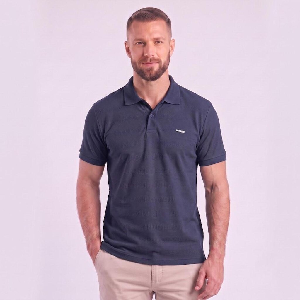 Camisa Polo Masculina Manga Curta Lisa Gangster