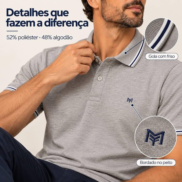 Camisa Polo Masculina MMT 054028