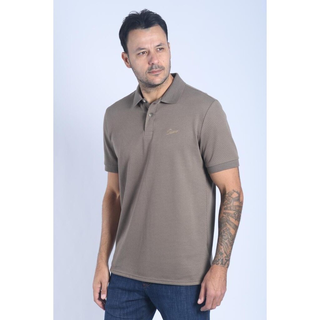 Camisa Polo Masculina Oceano Bordado Tricot 103575