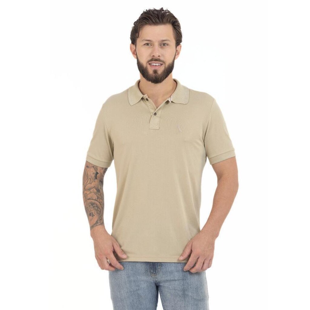 Camisa Polo Masculina Piquet Algodão Casual