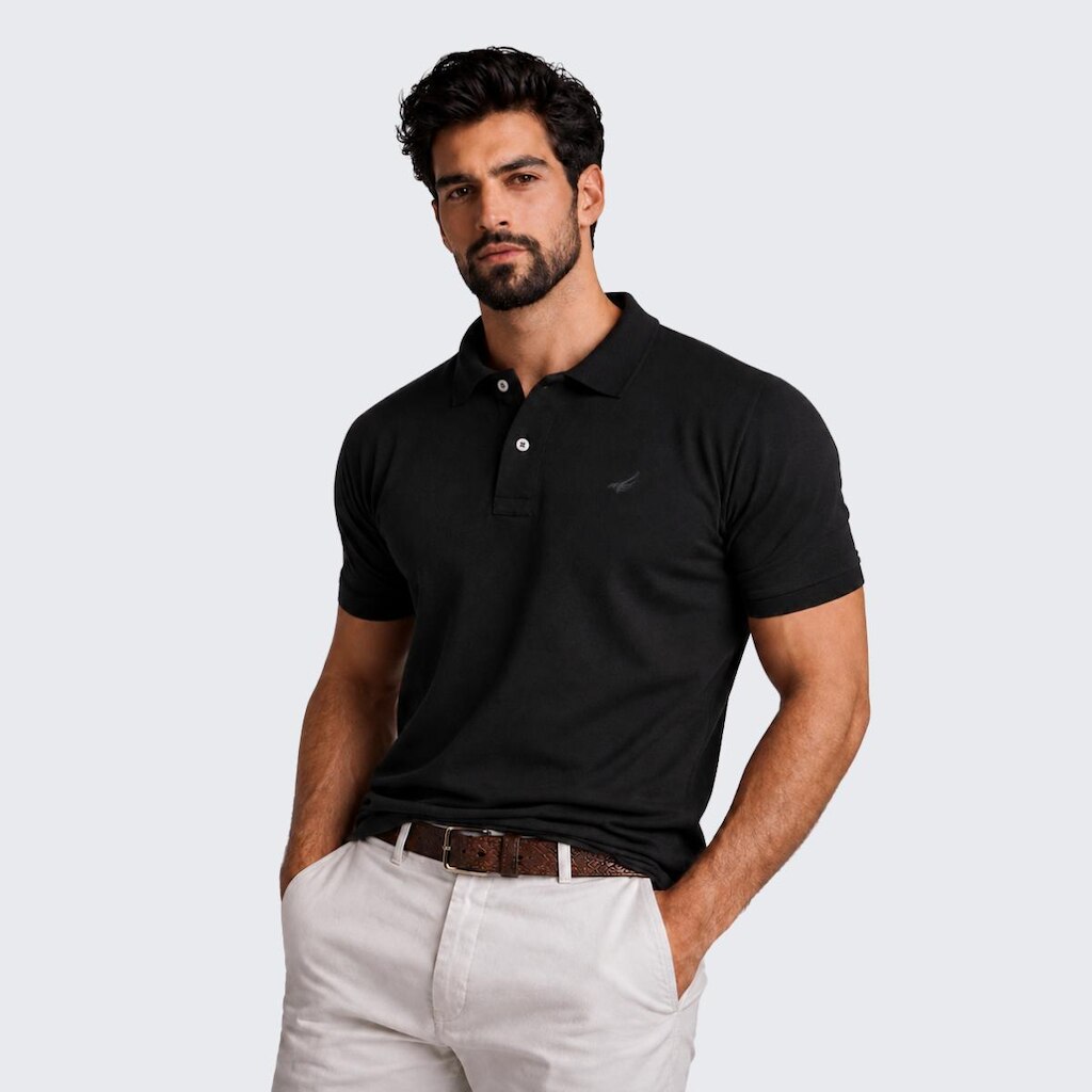 Camisa Polo Masculina Piquet Manga Curta