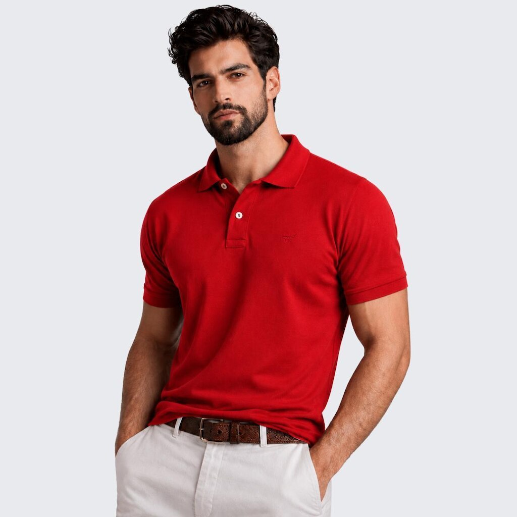 Camisa Polo Masculina Piquet Manga Curta