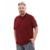 Camisa Polo Masculina Plus Size Pique Algodão com Bolso - Vermelho