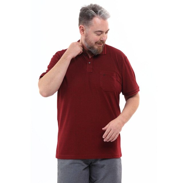Camisa Polo Masculina Plus Size Pique Algodão com Bolso