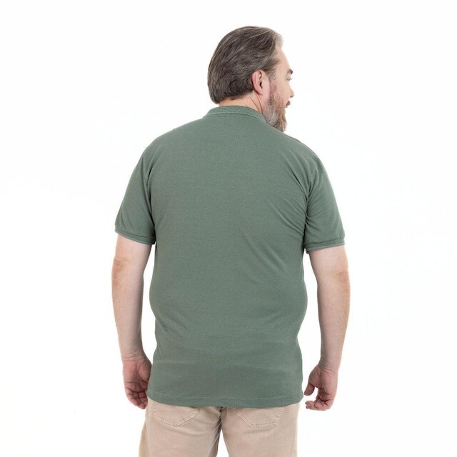 Camisa Polo Masculina Plus Size Pique Algodão com Bolso
