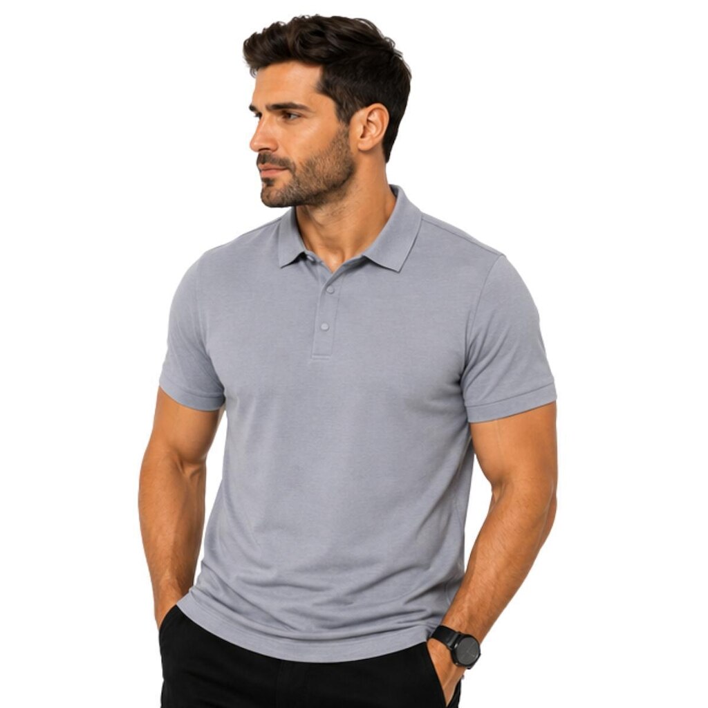 Camisa Polo Masculina Poliamida Leve Estilo Casual Sport